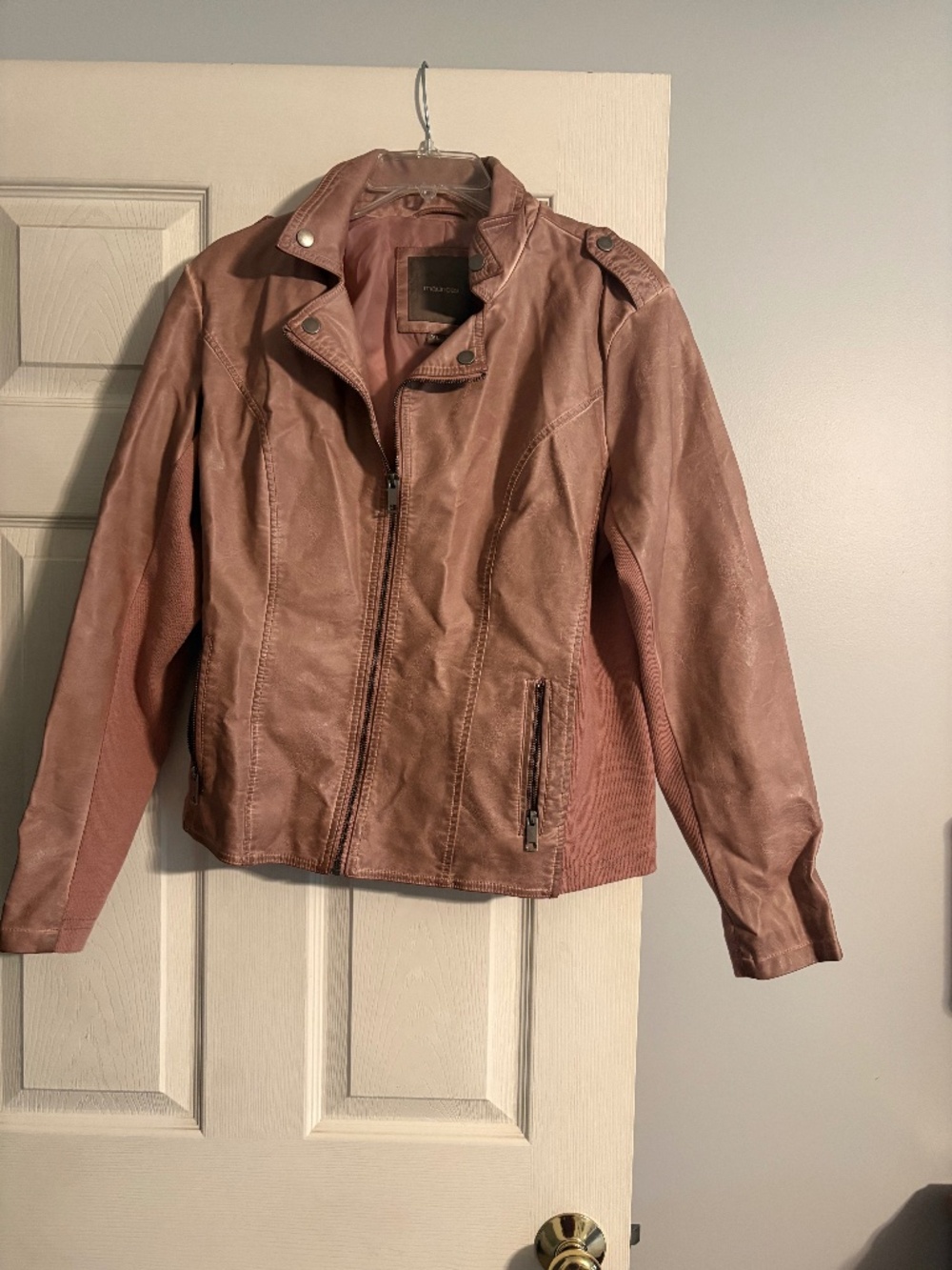 Leather Bomber style Jacket